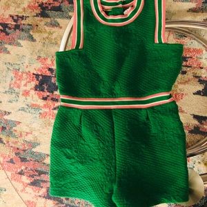 Green girls romper
